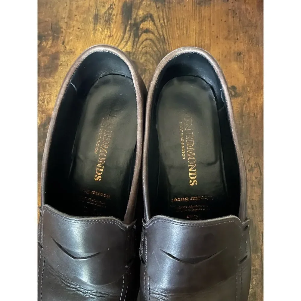 ALLEN EDMONDS PENNY LOAFER CHARCOAL GRAY MEN Size 9.5